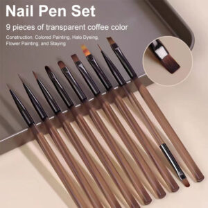 Nail brush tool set, Japanese tea colour painting, drawing line painting, flower blending multi-purpose brush