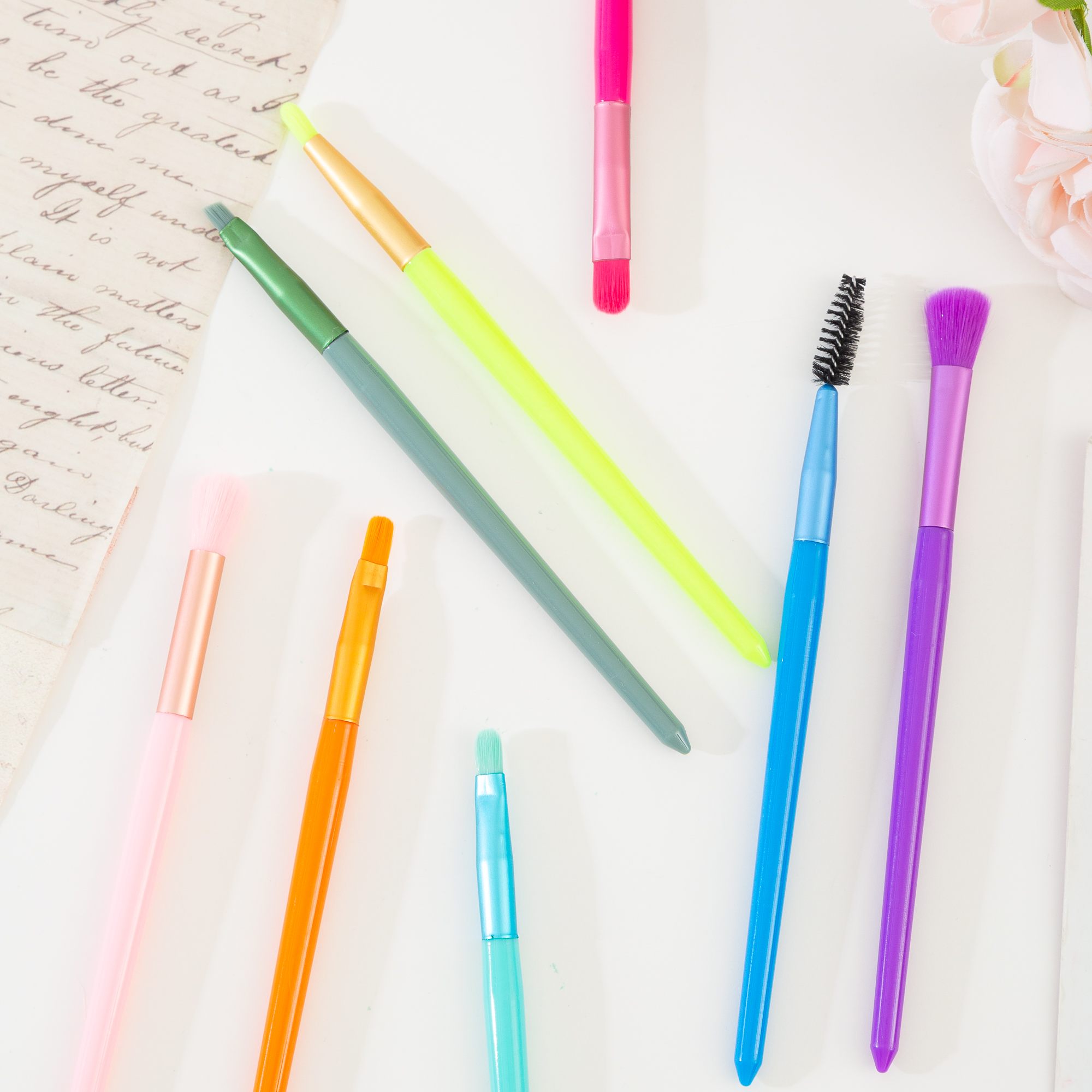 841A1540 Cross-border new 8 dopamine colourful makeup brush set - Image 6