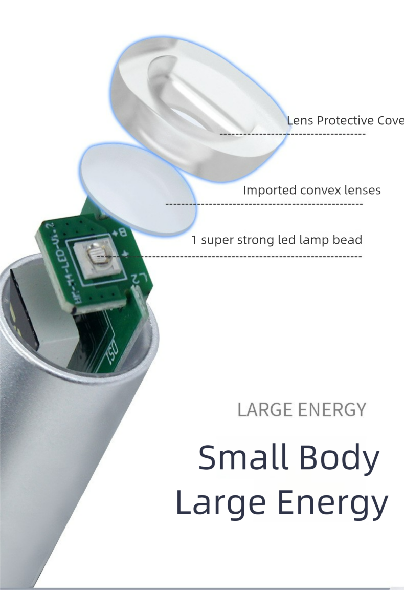 editor_1749801655473 Portable cylindrical nail lamp 395nm wavelength 3W power mobile phone charger can be charged - Image 7