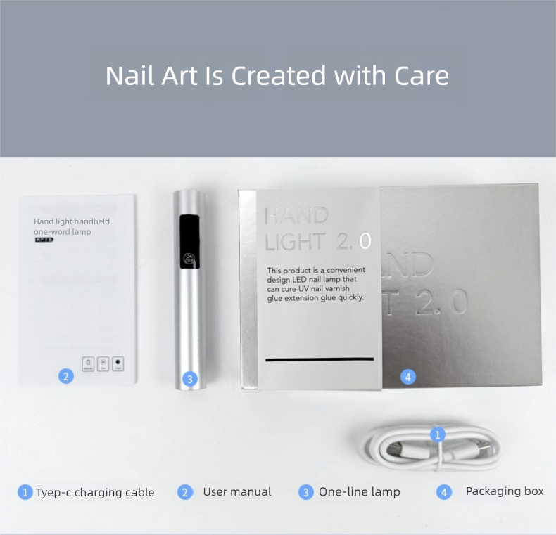 editor_1749802015501 Portable cylindrical nail lamp 395nm wavelength 3W power mobile phone charger can be charged - Image 8